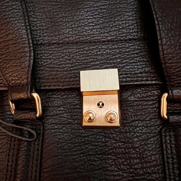 3.1 Philip Lim Pashli Satchel - Medium - Black and Gold - Picture 4 of 7